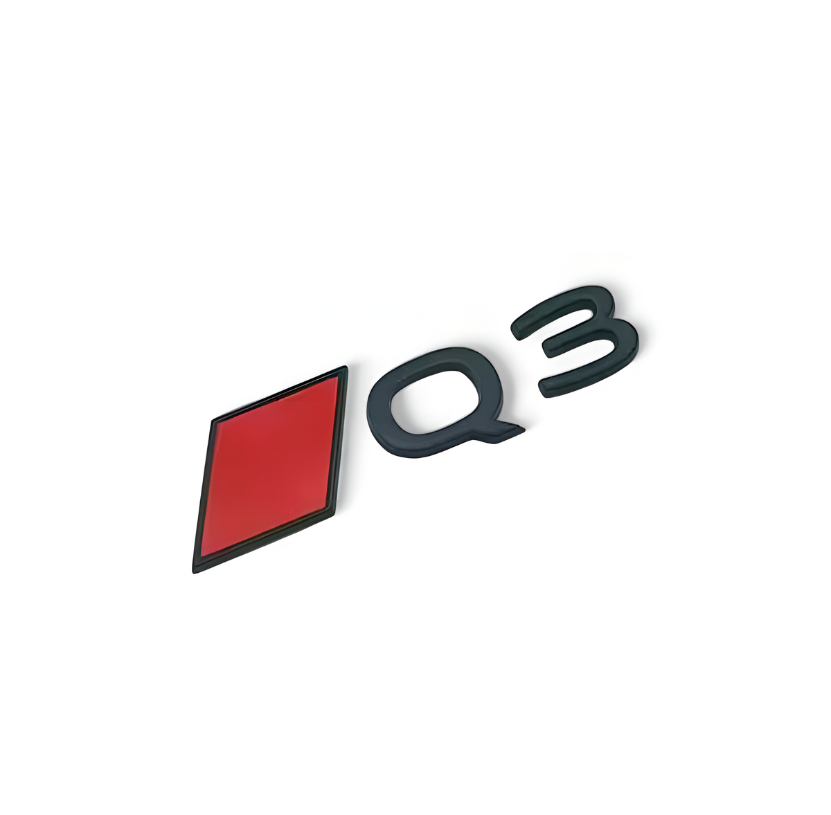 Logo de coffre Q3 noir pour Audi (Black Edition), nouveau modèle