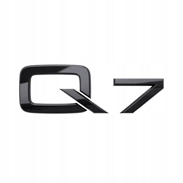 Logo de coffre Q7 noir pour Audi (Black Edition), ancien modèle