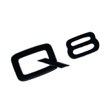 Logo de coffre Q8 noir pour Audi (Black Edition), ancien modèle