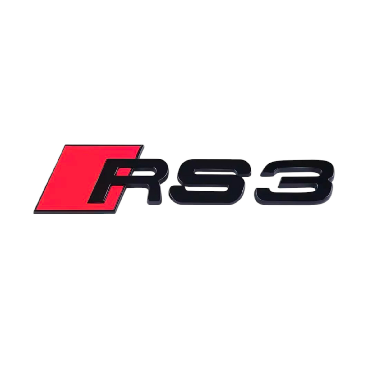 Logo de coffre RS3 noir pour Audi (Black Edition)