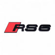 Logo de coffre RS6 noir pour Audi (Black Edition), ancien modèle