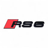 Logo de coffre RS6 noir pour Audi (Black Edition), ancien modèle