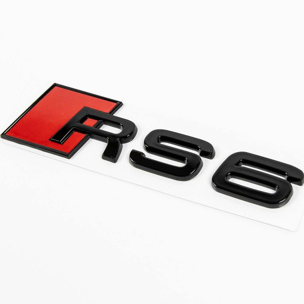 Logo de coffre RS6 noir pour Audi (Black Edition), vue 2