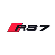 Logo de coffre RS7 noir pour Audi (Black Edition), ancien modèle