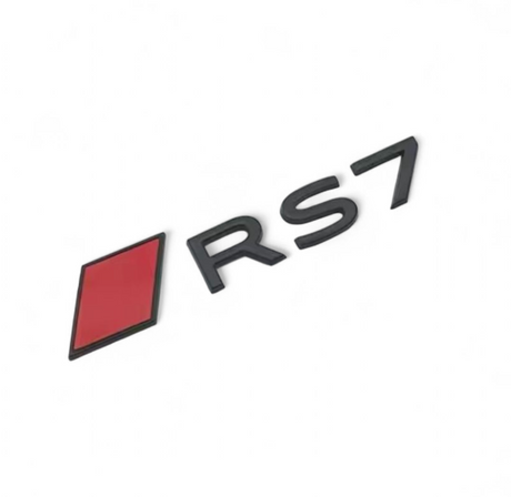 Logo de coffre RS7 noir pour Audi (Black Edition), nouveau modèle