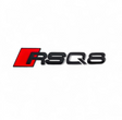 Logo de coffre RSQ8 noir pour Audi (Black Edition), ancien modèle