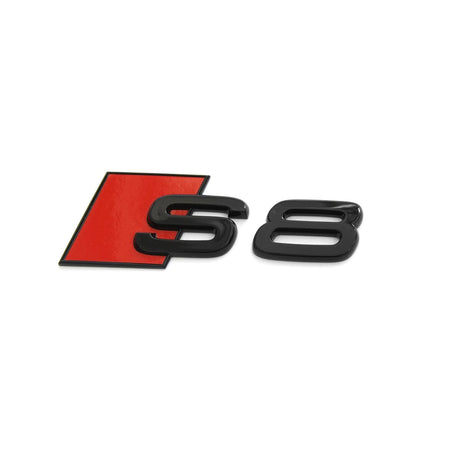 Logo de coffre S8 noir pour Audi (Black Edition), ancien modèle