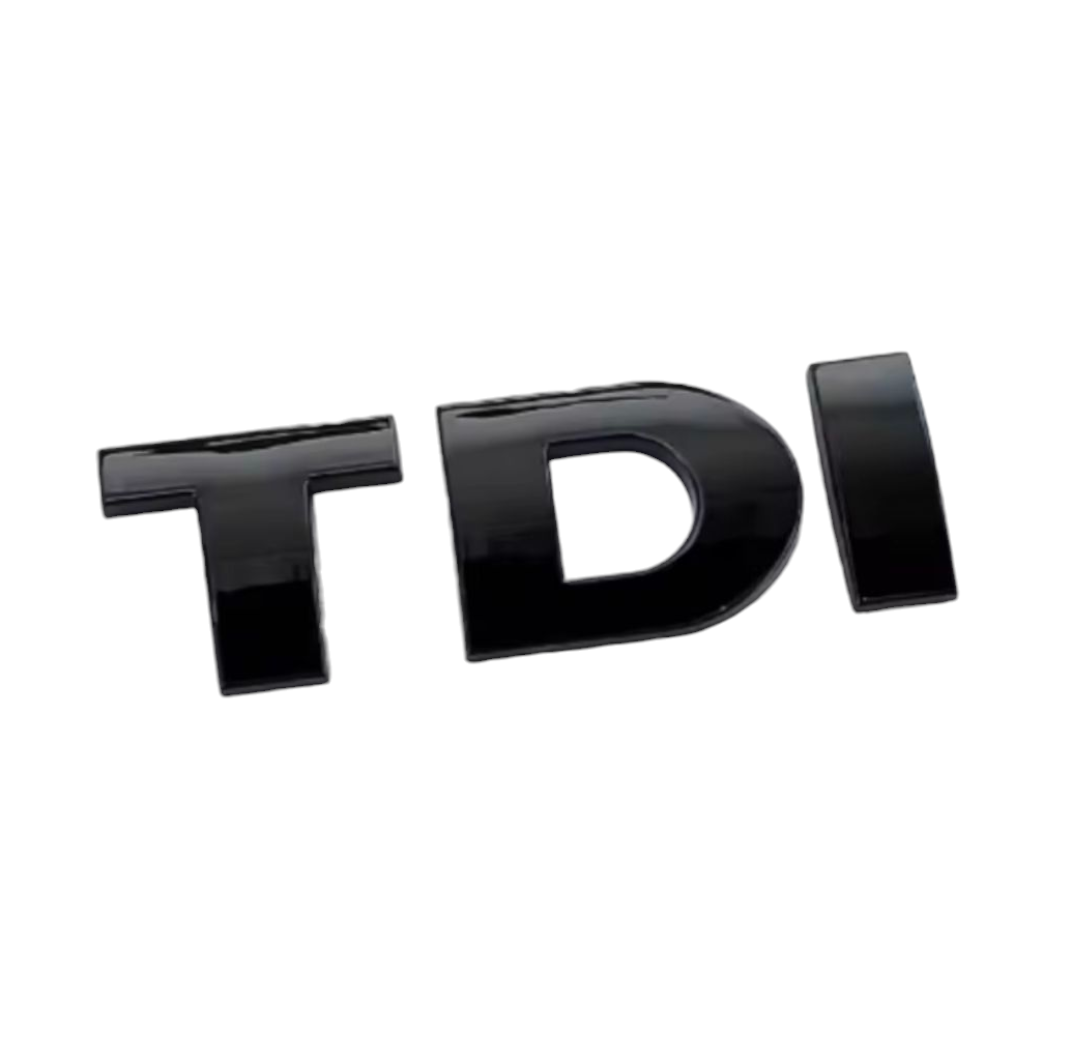Logo de coffre TDI noir pour Audi (Black Edition), ancien
