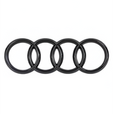 Logo noir de calandre emblème Audi look Black Edition, vue 4