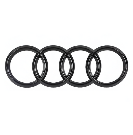 Logo noir de calandre emblème Audi look Black Edition, vue 4