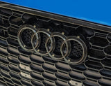 Logo noir de calandre emblème Audi look Black Edition, vue 11