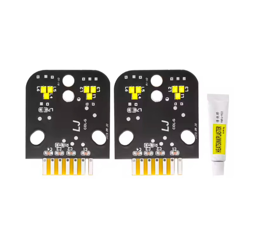 Modules LED DRL Angel Eyes jaunes look CSL pour BMW X4 G02 (2018 à 2024), vue 2