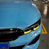 Modules LED DRL jaunes Angel Eyes look CSL pour BMW Série 3 G20, M3 G80 (2019 à 2023), phares avant LED