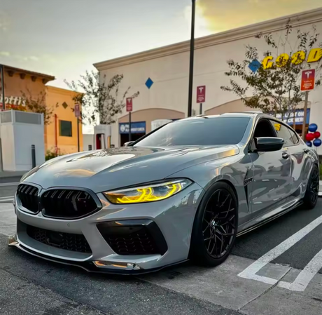 Modules LED DRL jaunes Angel Eyes look CSL pour BMW Série 8 G15 (2018 à 2025), vue 4