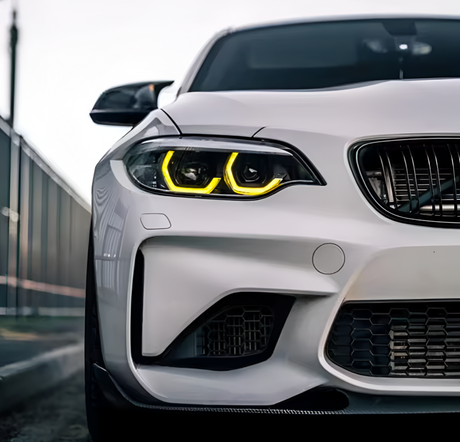 Modules LED DRL jaunes look CSL Angel Eyes pour BMW Série 2 F22, M2 F87 (2014 à 2021)