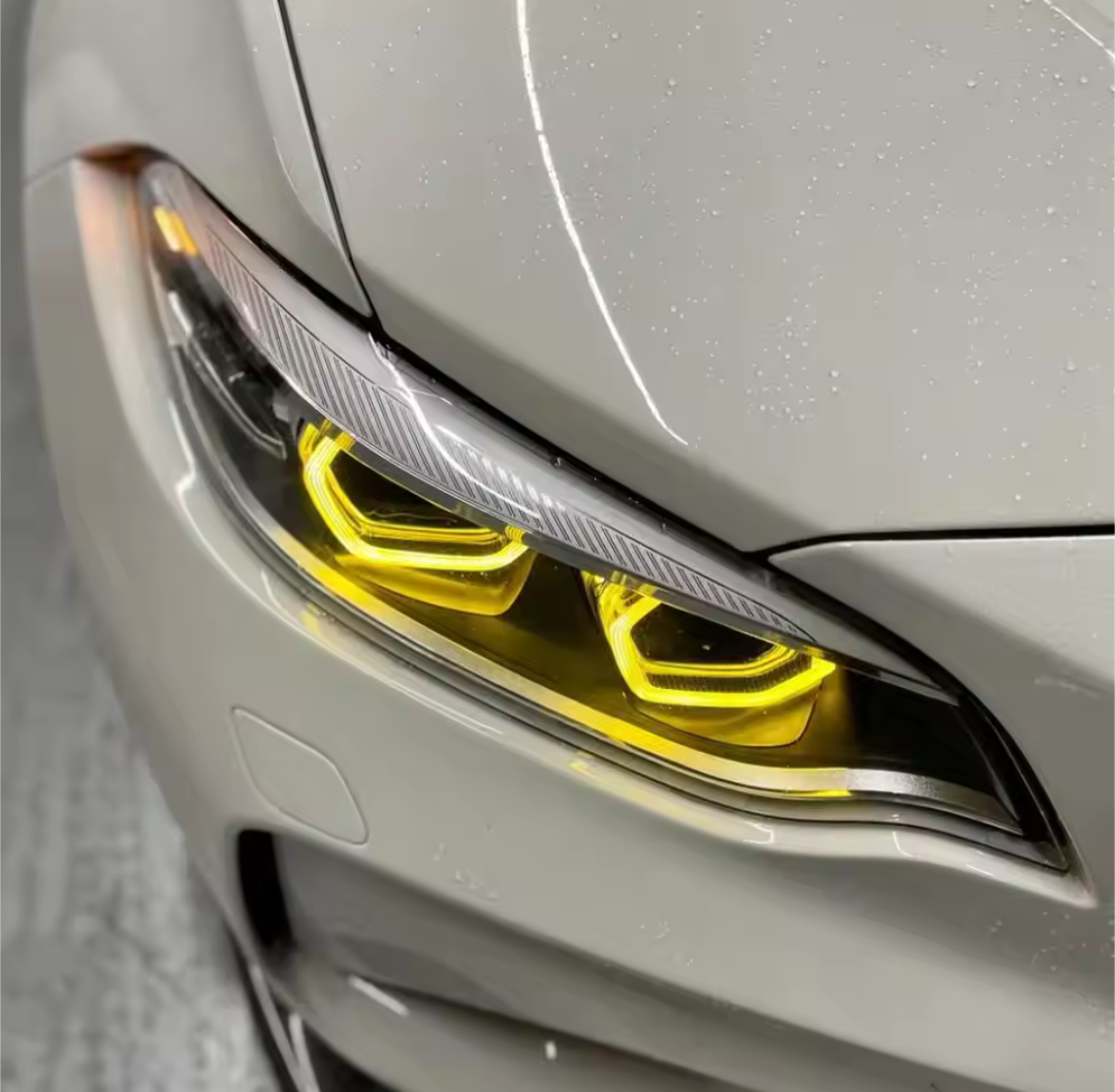 Modules LED DRL jaunes look CSL Angel Eyes pour BMW Série 2 F22, M2 F87 (2014 à 2021), vue 5