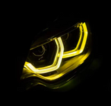 Modules LED DRL jaunes look CSL Angel Eyes pour BMW Série 2 F22, M2 F87 (2014 à 2021), vue 6