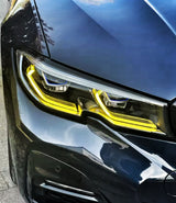 Modules LED DRL jaunes look CSL Angel Eyes pour BMW Série 4 G22, M4 G82 (2020 à 2024), vue 2
