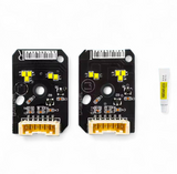 Modules LED DRL jaunes look CSL Angel Eyes pour BMW Série 5 G30 avant restylage (2016 à 2020), vue 2