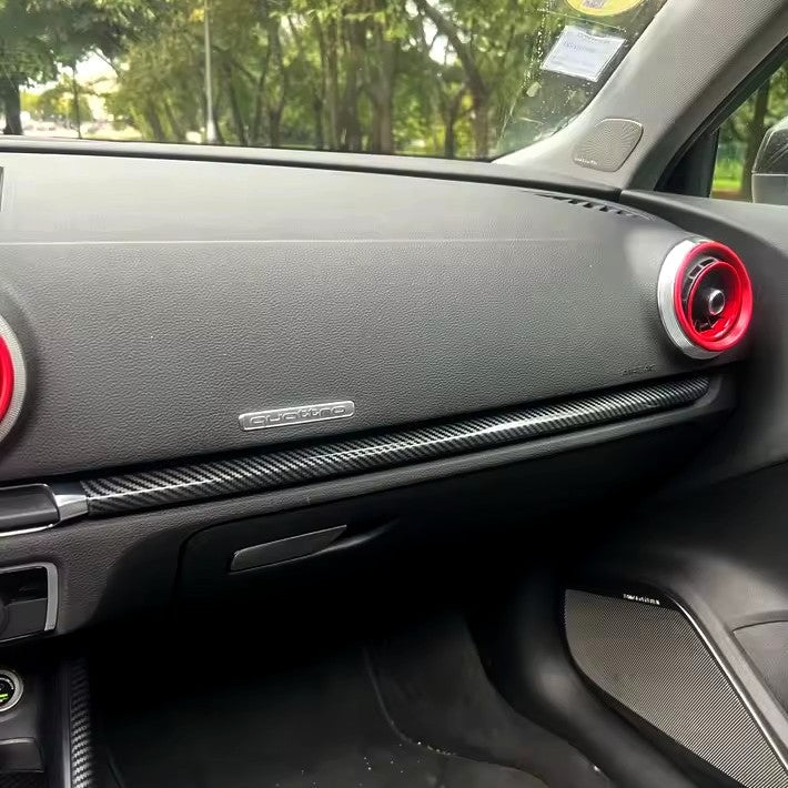 Pack garnitures intérieures look carbone pour Audi A3, S3, RS3 8V (2012 à 2020), vue 10