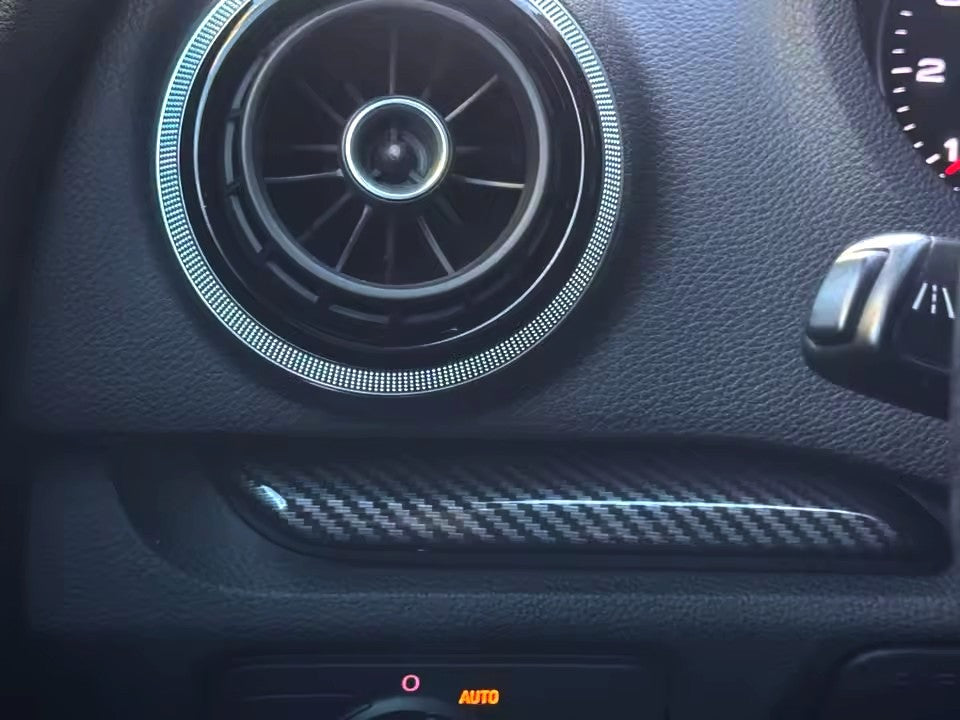 Pack garnitures intérieures look carbone pour Audi A3, S3, RS3 8V (2012 à 2020), vue 12
