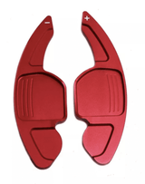 Palettes au volant aluminium Performance pour Audi A5, S5, RS5 B8 (2007 à 2016), coloris rouge, après restylage