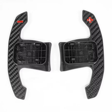 Palettes au volant look M-Competition carbone pour BMW Série 1 F20 (2011 à 2019), coloris rouge, sans électronique