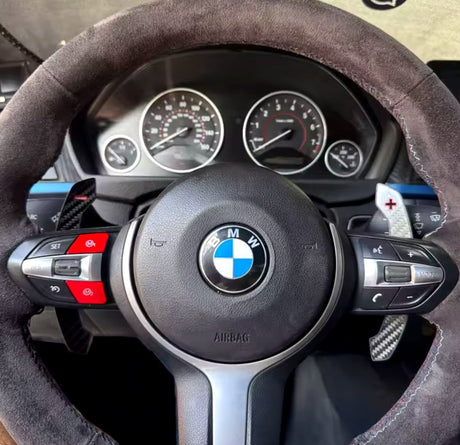 Palettes au volant look M-Competition carbone pour BMW X4 F26 (2014 à 2018), vue 2