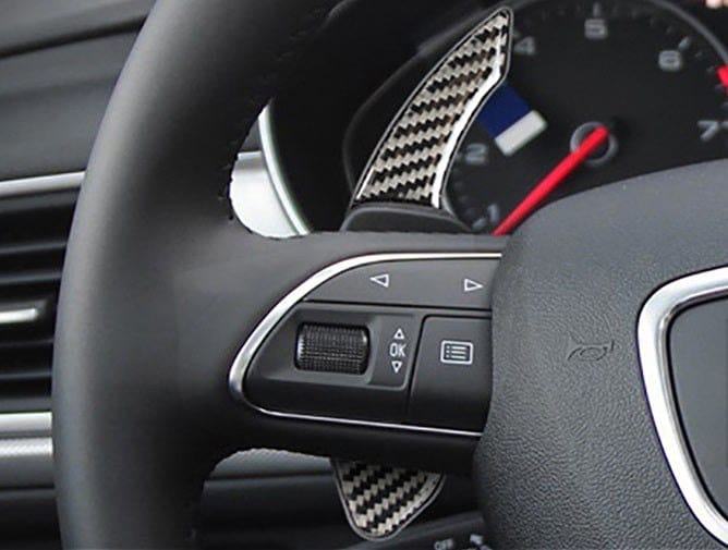 Palettes au volant réplique carbone pour Audi 2011 à 2018