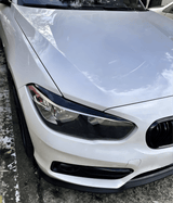 Paupières de phares avant pour BMW Série 1 F20 (2011 à 2019), finition noir brillant, 2011 à 2015 (phase 1)