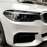 Paupières de Phares Avant noires pour BMW Série 5 G30 (2018 à 2023), vue 3