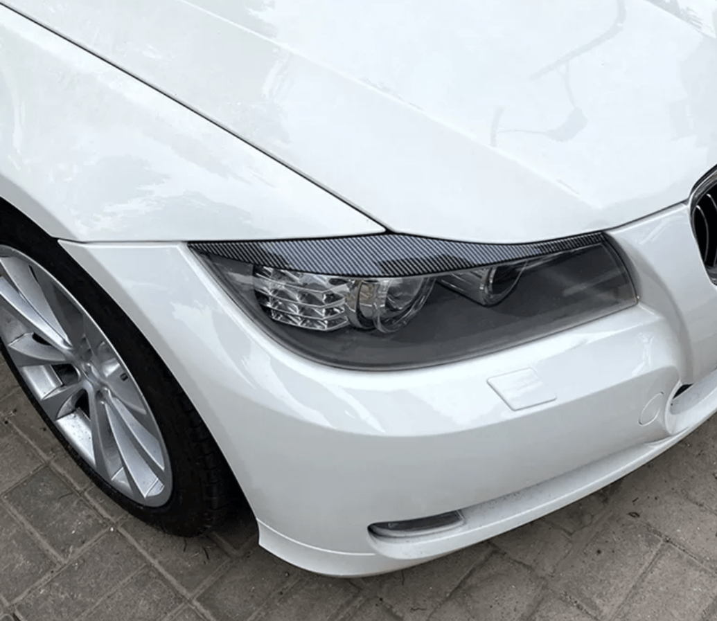 Paupières de phares avant Performance pour BMW Série 3 E90 (2006 à 2013), finition carbone look