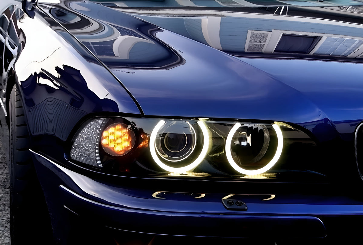 Phares Angel Eyes Anneaux LED pour BMW Série 5 E39 (1995 à 2004), LED blanc 6000K
