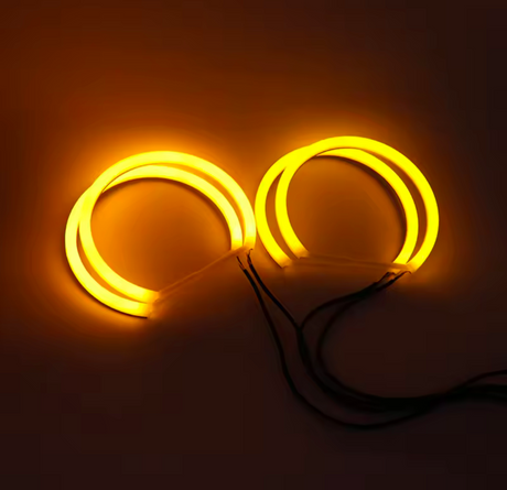 Phares Angel Eyes Anneaux LED pour BMW Série 5 E39 (1995 à 2004), LED jaune