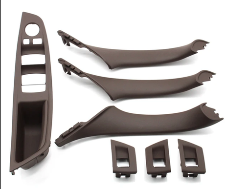 Poignées de portes intérieures et platine vitres électriques pour BMW Série 5 F10 F11 (2010 à 2017), 4 poignées intérieures, vue 7