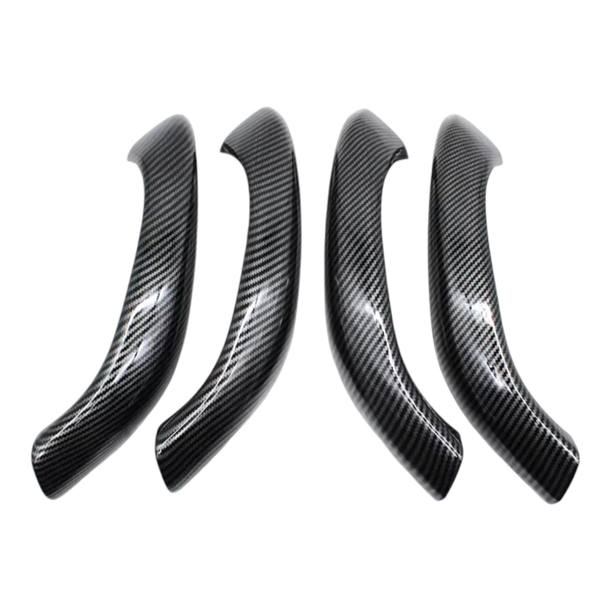 Poignées de portes intérieures de remplacement pour BMW X2 F49 (2017 à 2022), set complet - 4 poignées, réplique carbone