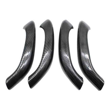 Poignées de portes intérieures de remplacement pour BMW X2 F49 (2017 à 2022), set complet - 4 poignées, réplique carbone