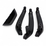 Poignées de portes intérieures de remplacement pour BMW X3 F25 (2010 à 2017), set complet - 4 poignées, coloris noir