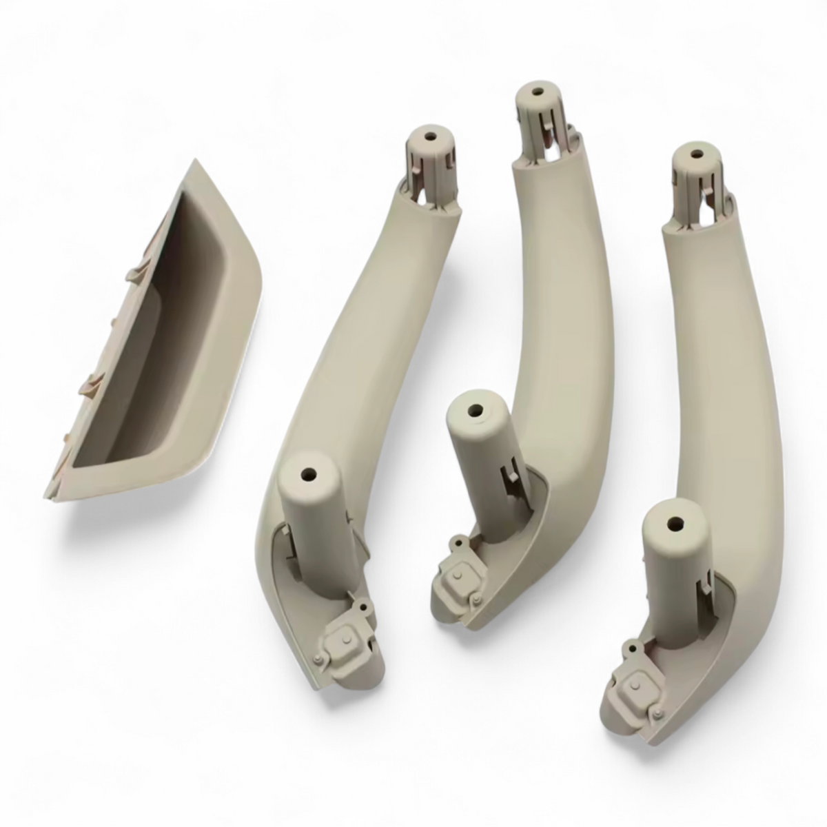 Poignées de portes intérieures de remplacement pour BMW X3 F25 (2010 à 2017), set complet - 4 poignées, coloris gris
