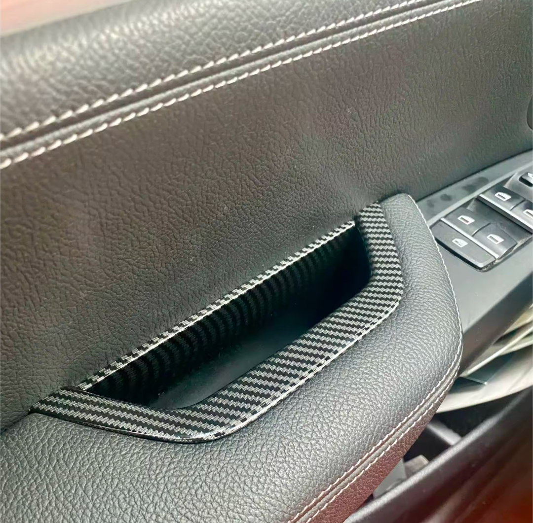Poignées de portes intérieures de remplacement pour BMW X4 F26 (2010 à 2017), côté conducteur, réplique carbone