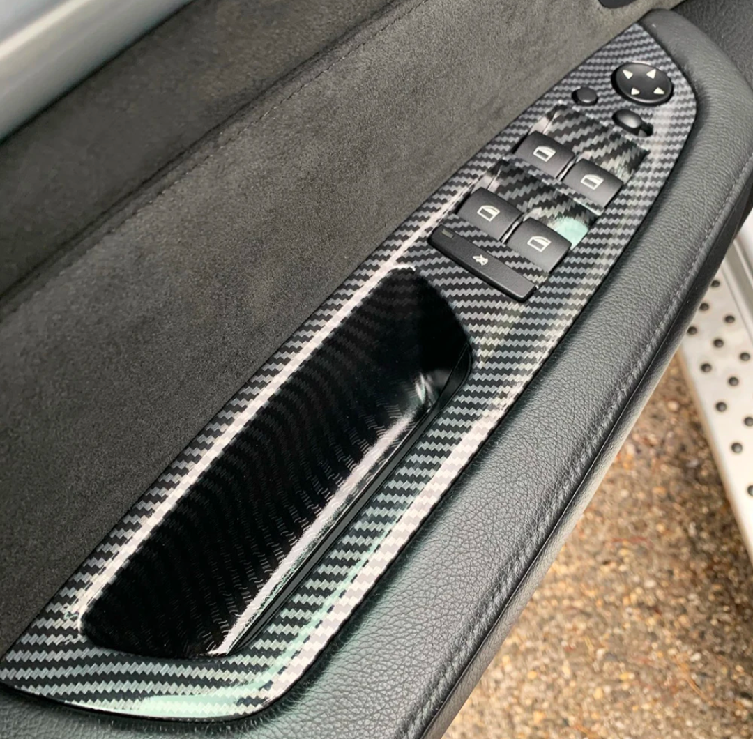 Poignées de portes intérieures de remplacement pour BMW X5 E70 (2007 à 2013), poignée conducteur, réplique carbone