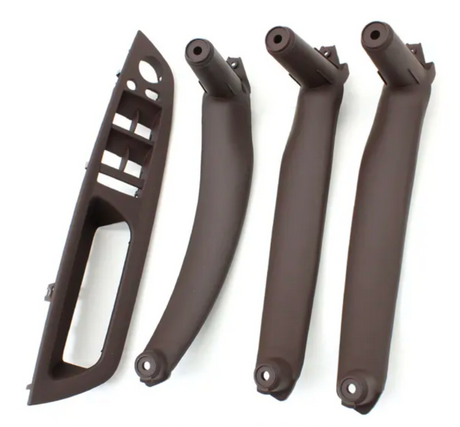 Poignées de portes intérieures de remplacement pour BMW X5 E70 (2007 à 2013), 4 poignées intérieures, coloris marron moka