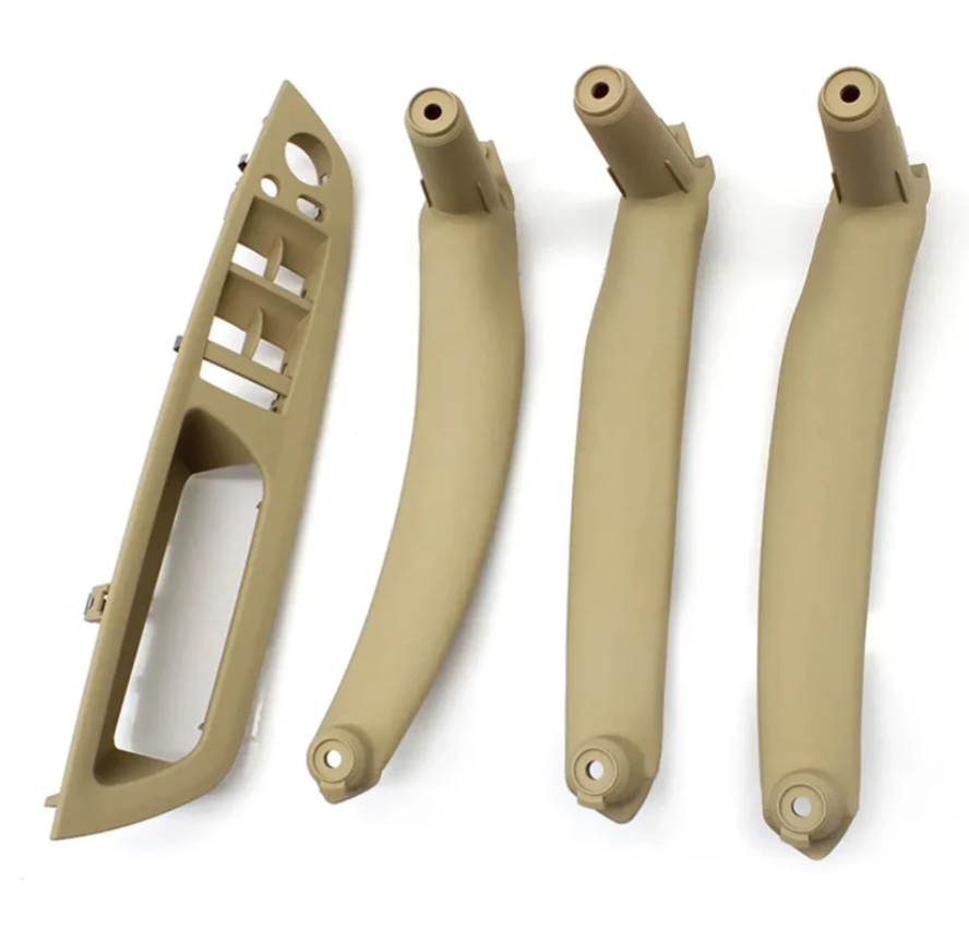 Poignées de portes intérieures de remplacement pour BMW X6 E71 (2008 à 2014), 4 poignées intérieures, coloris beige