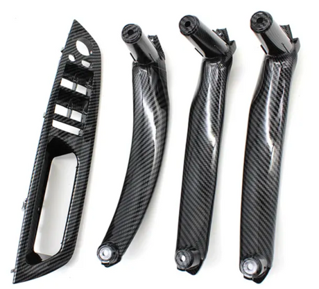 Poignées de portes intérieures de remplacement pour BMW X6 E71 (2008 à 2014), 4 poignées intérieures, réplique carbone