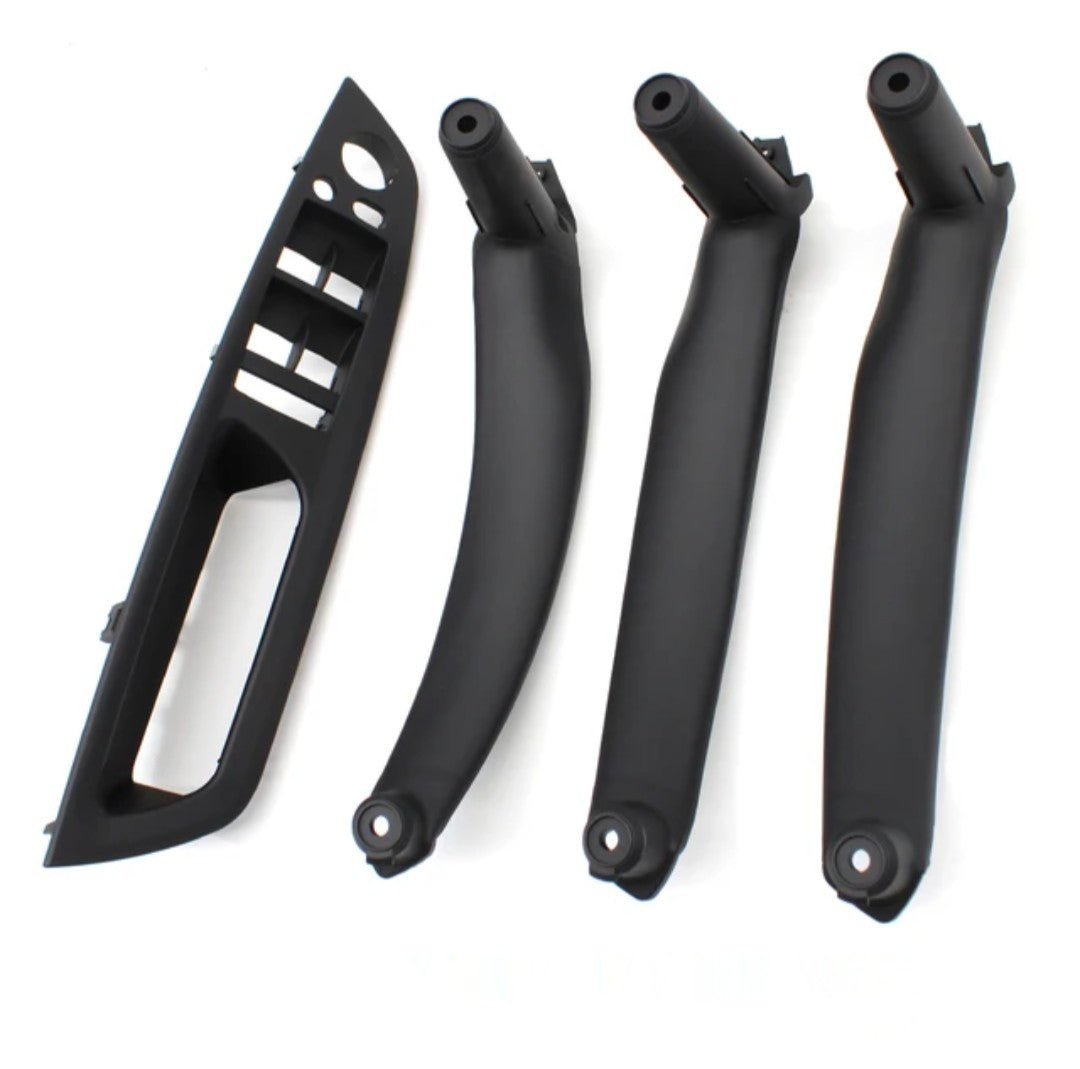 Poignées de portes intérieures de remplacement pour BMW X6 E71 (2008 à 2014), 4 poignées intérieures, coloris noir
