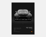 Poster voiture, affiche murale BMW Motorsport, BMW M2 Competition, fond noir
