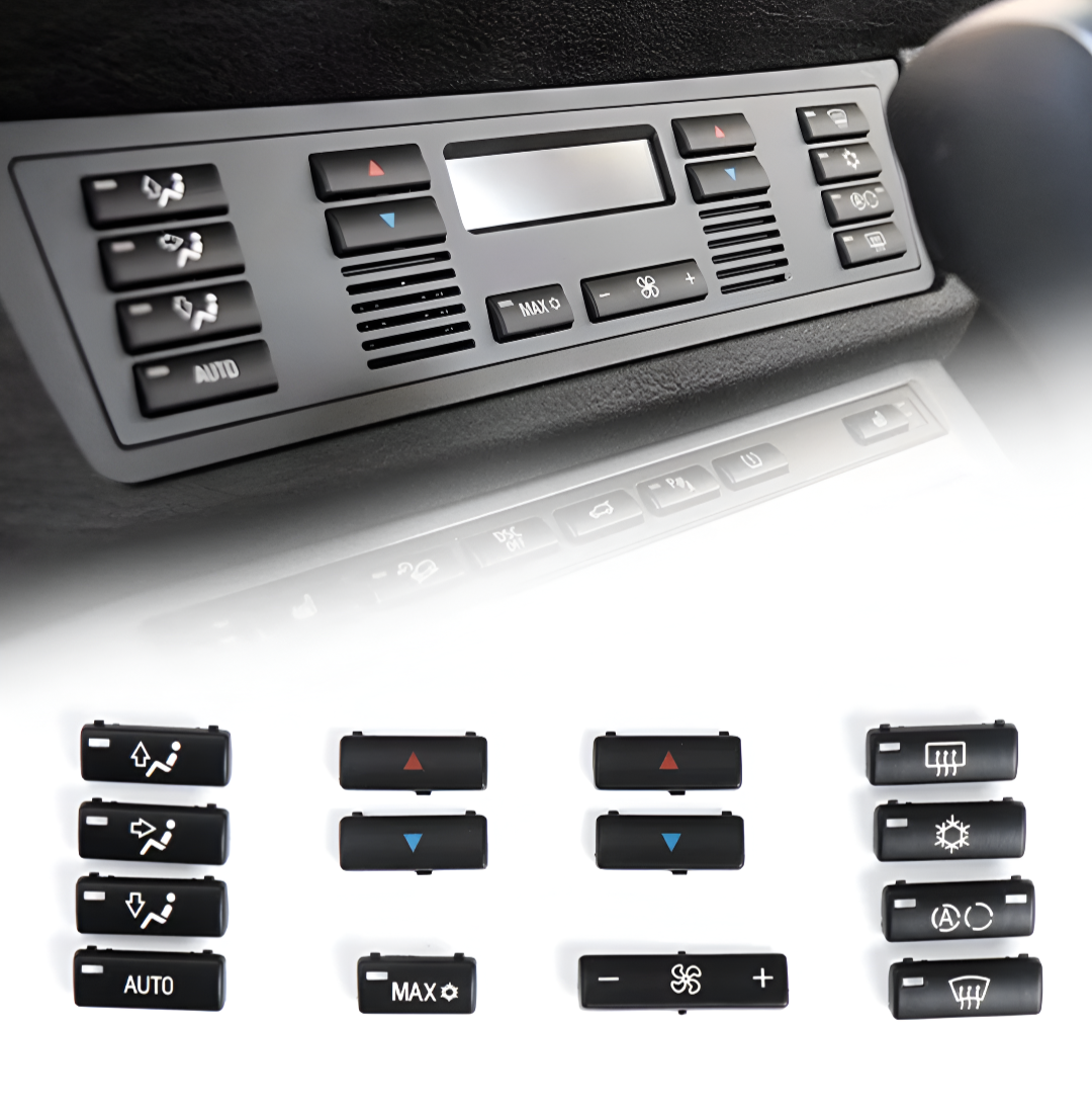 Set de boutons commande de climatisation/chauffage pour BMW Série 5 et M5 E39 (1996 à 2003)